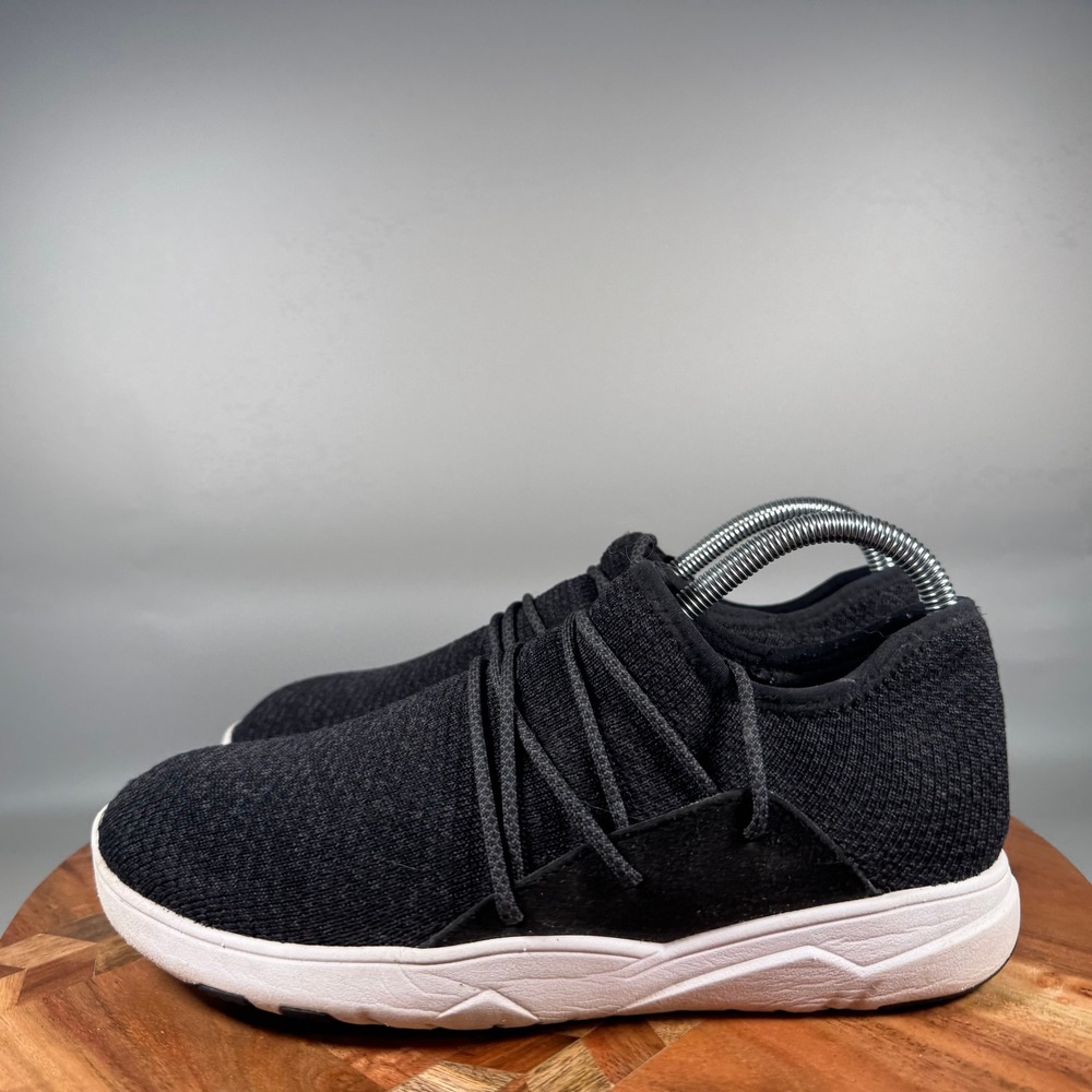 Vessi Everyday Sneaker Womens 7 Black White Waterproof Knit Slip On Shoes - Picture 3 of 7